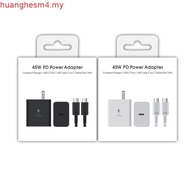 Original Samsung 45W UK PD Adaptive Charger Super Fast Charging 2.0 1M 5A USB Type C To Type C Cable