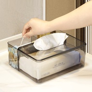 Tissue Storage Box Cover Holder Transparent Nordic Office Home Kotak Tisu Paper Transparent Bekas Remote Fan 纸巾收纳盒透明