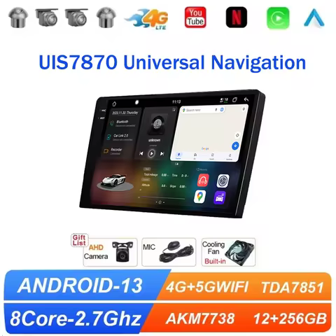 Uis7870 Android13 Car Radio Auto radio 9"/10inch Universal WIFI GPS Car Audio Multimedia Player For 