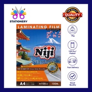 NIJI A4 Laminating Film / Laminate Film / Plastik Laminate A4 100 Micron 100 Sheets