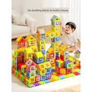 lego Mainan pemasangan blok Children Build House Building Blocks Assembling Educational Toys 3 to 6 