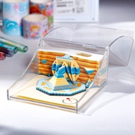 Three-Piece Cultural Creative Three-Piece Planet 3d Three-Dimensional Paper Carving Note A2OG