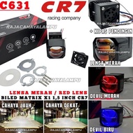 MERAH CAHAYA Special Biled Matrix X1 Red Lens Cr7 C631 1.5 Inch Red Lens Plus Cooling Fan Aluminum B