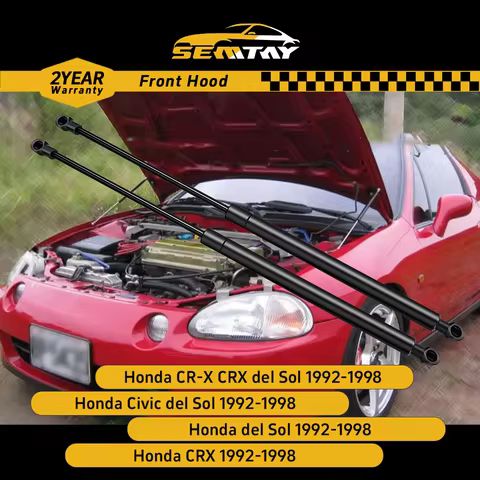 SEMTAY Hood Struts for Honda CR-X CRX del Sol/Civic del Sol/del Sol/CRX 1992-1998 Bonnet Lift Suppor