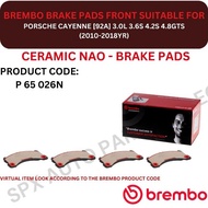 BREMBO GENUINE DISC BRAKE PAD (FRONT) FOR PORSCHE CAYENNE [92A] 3.0L 3.6S 4.2S 4.8GTS (2010-2018YR) 