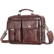 Men's Genuine Leather Shoulder Bag Fashion Male Real Cowhide Messenger Crossbody Bag Men Business Travel Handbag Boy Phone Bag