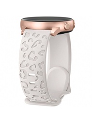 1 件 20 毫米豹紋雕刻矽膠錶帶,防水運動錶帶,兼容三星 Galaxy Watch 5/4(40 毫米 44 毫米)、三星 Galaxy Watch 5 Pro(45 毫米)、galaxy Active 2、galaxy Watch 3