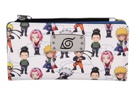 Naruto Shippuden Chibi Figures Snap Closure Faux Leather Wallet For Women w/Metal Hidden Leaf Villag