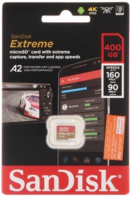 400GB Extreme MicroSDXC UHS-I Memory Card - C10, U3, V30, 4K, A2, Micro SD - SDSQXA1-400G-GN6MN
