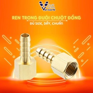 [All sizes] Brass threaded mouse tail connector - Brass threaded mouse tail connector