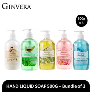 [3x500ml] GINVERA  Anti Bacteria Gel Hand Soap