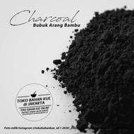 Pure Charcoal Powder 1Kg Bubuk Arang Bambu Warna Hitam Untuk Makanan