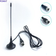 POMAT Digital Tv Antenna, Free Channel 5dBi TV Antenna Freeview, TV HDTV Box Mini Black DVB-T/TV HDT
