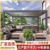 Gazebo Luar Teduhan Gazebo Vila Aluminium Aloi Taman Gazebo Halaman Luar Louver Louver Elektrik Isi 