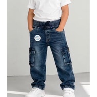Wafial Cargo begy pants - Boys & girl Cargo pants 2-14 Years Jeans Fabric
