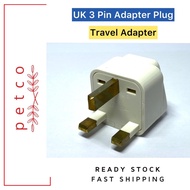 UK 3 Pin Adapter Plug Travel Adapter Universal MY UK AU US CN (1 PC)
