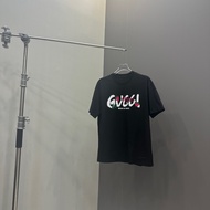 2026 Baru GUCCI Lelaki dan Wanita Bercetak T-Shirt Lengan Pendek Atasan Pasangan T-Shirt Lengan Pend