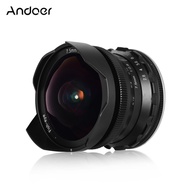 Andoer 7.5mm F2.8 Manual Focus Fisheye Lens 180° Ultra Wide Angle Large Aperture E-Mount Compatible 