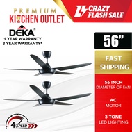 (BUY 1 FREE 1) Deka DF50LED / V5 56 Inch 5 Blades 4 Speeds Ceiling Fan with Led Light &amp; Remote Control DF50