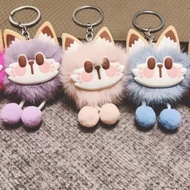GANTUNGAN Daligshop Cute Fur Cat Doll Keychain Bag Fur Cat Doll Keychain