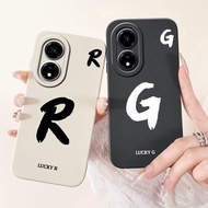 For Honor X5 Plus Phone Case Soft Silicone TPU Shockproof Fashion Lucky A-Z Letter Printed Protectiv