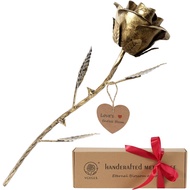 Bronze Rose 8th & 19th Anniversary Wedding Gift for Her/Wife/Him - Handmade Metal Rose Decoration, R