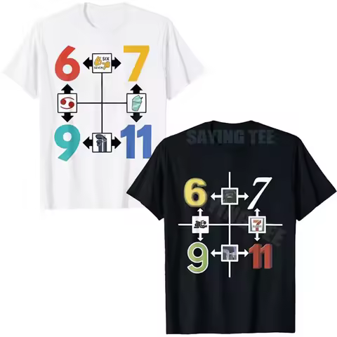 6-9 6-7 7-11 9/11 Meme Funny Saying Tee Gen Z Humor Meme T-Shirt Y2k Streewear Joke Graphic Apparel 