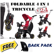 4 IN 1 Tricycle Children Foldable Tricycle Kid Bike Kid Bicycle Children Bicycle Baby Toy Kids Basikal lipat Budak Kanak