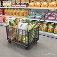 Small Trolley Portable Express Trolley Household Shopping Basket Grocery Shopping Trolley with Wheel
