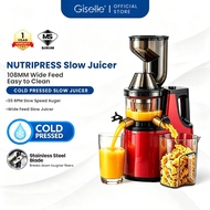 Giselle Nutripress Cold Press Slow Juicer Big Mouth Juicer | High Power & Nutrition Retention | KEA0