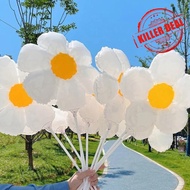 Flower Balloon Daisy Sunflower Smiley Balloon Handheld Balloon Stall Decoration Props T6b5