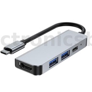 4 In 1 USB 3.0 Hub Type-C Docking Station USB Adapter with USB 2.0 USB 3.0 PD 3.0 Power HDMI for PC Laptop