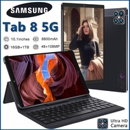 Tablets Samsang เเท็บเล็ต Galaxy tab 8 5G 10.1นิ้ว Wifi 4G/5Gแท็บเล็ต หน่วยประมวลผล 12-core หน้าจอ Android12.0 Tablet RAM 16G+ROM 512G Full HD 8800mAh แท็บเล็ตถูกๆ 48+108MP แท็บเล็ตพีซี
