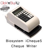 Biosystem iCheque5 Cheque Writer.15 Digits Emboss Print. 3 Currencies. Auto Adjust &amp; Balancing Cheque. Local SG Stock.