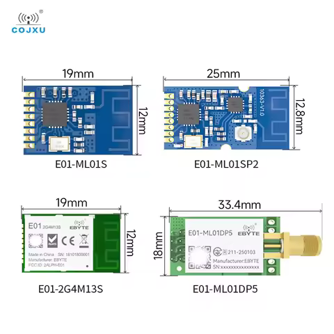 nRF24L01 nRF24L01P Wireless Module 2.4GHz COJXU E01 Series Long Range SPI Module DIP IoT Module Wire