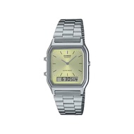 Casio Vintage Womens Analog-Digital Watch AQ-230A-2A1MQY Silver Stainless Steel Strap (TWP-01)