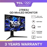 TCL QD-Mini LED Gaming Monitor 27R83U |  HDR 1600 | 1100+ Local Dimming Zones | 4K 160Hz