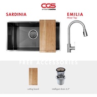 PAKET PROMO: KITCHEN SINK CGS SARDINIA  + KRAN AIR CGS EMILIA MIXER - Ladang Pingit