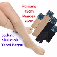 stoking muslimah berjari panjang pendek tebal kulit hitam stokin sarung kaki muslimah sock socks PRO