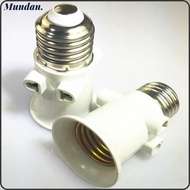 MUNDAN E27 EU LED Bulb Adapter, White Lamp Adapter EU Plug Connector, Plug Connector Accessories ABS