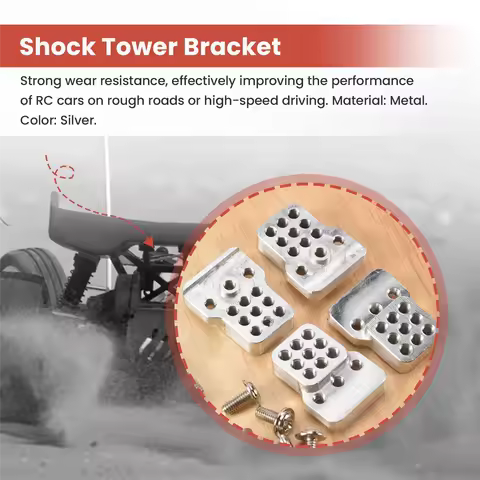 4Pcs RC Car Metal Shock Tower Bracket Kits Shock Sbsorbers Extension Seatfor 1/16 WPL C-14/C-14K/C-2