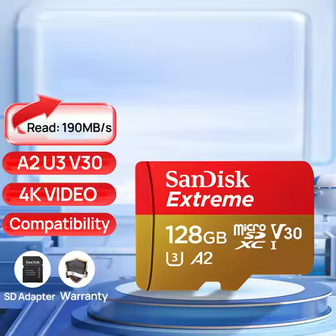 SanDisk Extreme Micro SD Card Memory Card 128GB 64GB 256GB 512GB 1T SDXC V30 A2 U3 4K TF for Camera 