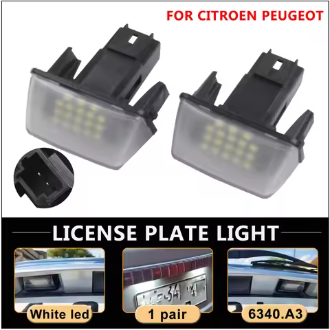 No Error LED License Number Plate Light For Citroen Berlingo M49 M59 B9 C3 C4 C5 SAXO MK2 Xsara Pica