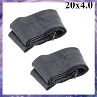 (Y W Z H)2PCS Beach Bicycle Tube 20x4.0 Bike Inner Tube for Snowmobiles Bicycles ATVs Black Tyre 20 