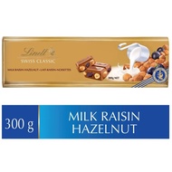 Lindt Gold Swiss Classic, Creamy Milk Chocolate Bar With Whole Raisin and Hazelnut, 300g