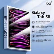 แท็บเล็ต SUMSAMG Galaxy Tab S8 แท็บเล็ตถูกๆ โทรได้ 10.1นิ้ว แท็บเล็ตราคาถูกๆ แทบเล็ตราคาถูก RAM12G ROM512G Andorid Tablet จัดส่งฟรี แทบเล็ตราคาถูก รองรับภาษาไทย แท็บเล็ตสำหรับเล่นเกมราคาถูก รองรับภาษาไทย ไอเเพ็ด Full HD แท็บเล็ต แท็บเล็ตราคาถูกรุ่นล่าสุด