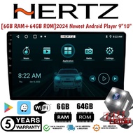 Car Android Player Hertz Style [6GB RAM+ 64GB ROM] 9"10 inch Quad Core Car Multimedia MP5 Player Free Reverse Camera