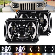 YUGUANG 5x7 7x6 LED Headlights, H6054 LED Headlights Hi/Low Beam DRL Amber Turn Signal DOT Approved 