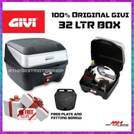 【 Ready Stock】GIVI BOX B32N 32ltr. Monolock Topcase Black Y15 BOX 135LC BOX RS150 BOX B32