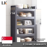 LK SSL Kitchen Cabinet Storage Cabinet Shelf with Door, Floor Multi-functional Microwave Oven, Electrical Appliances, Cupboard JP